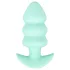 Cuties Mini - anální kolík s kuličkami - vibrace - zelený