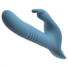   You2Toys - 3dílný připínací králičí přirážecí vibrátor s dálkovým ovládáním (modrý)