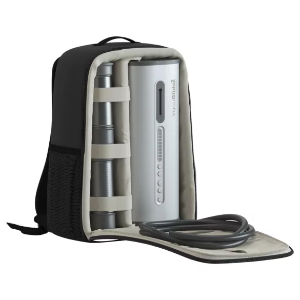 VacuGlide 2 - automatický mužský masturbátor - luxusní, na síť - stříbrný