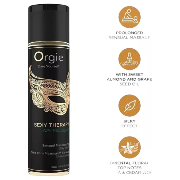 Orgie - masážní olej - afrodiziakální, smyslný - 200 ml