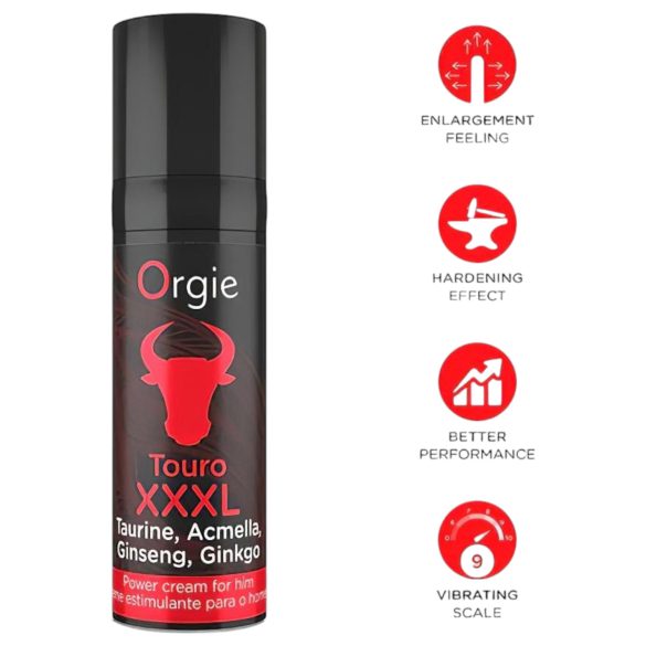 Orgie Touro XXXL - krém pro posílení erekce (15 ml)