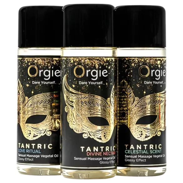 Orgie Tantric - sada smyslných masážních olejů - 3x30 ml