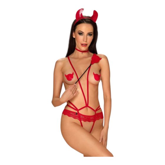 Obsessive Evilia - ozdobný kostým ďábla ( 4 kusy)