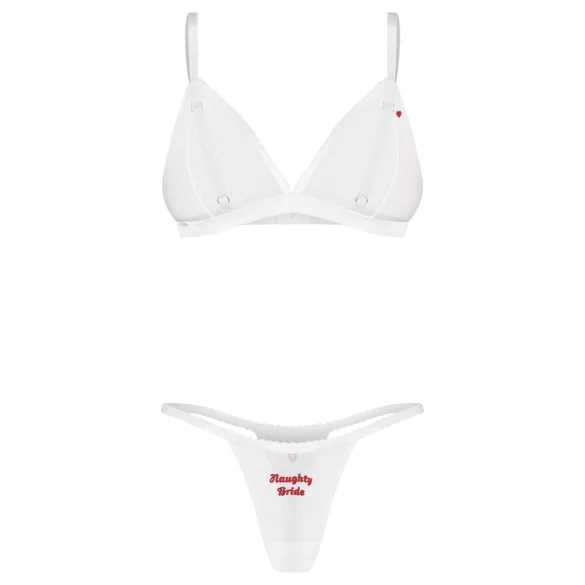 Obsessive Weddya Bride - dvoudílná svatební souprava (bílá) - L/XL