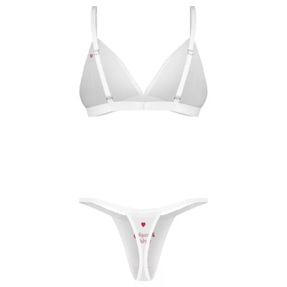 Obsessive Weddya Bride - dvoudílná svatební souprava (bílá) - L/XL