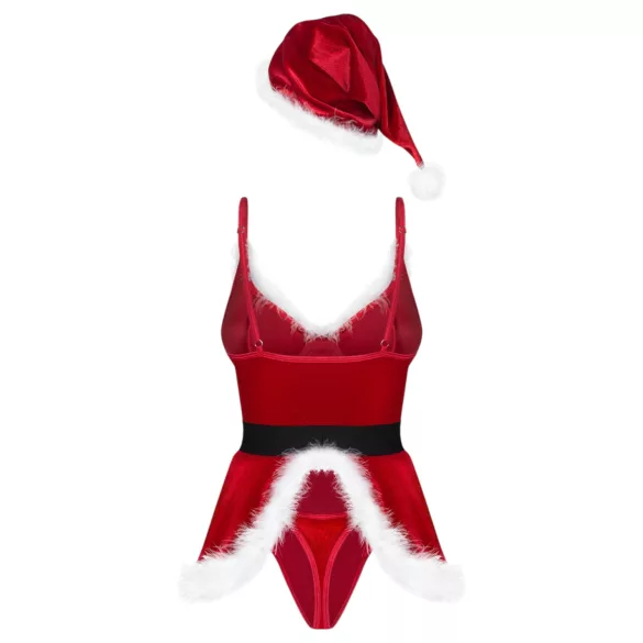 Obsessive Hot Santa - tří dílný mikulášský kostým pro ženy (červený)