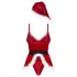 Obsessive Hot Santa - tří dílný mikulášský kostým pro ženy (červený)