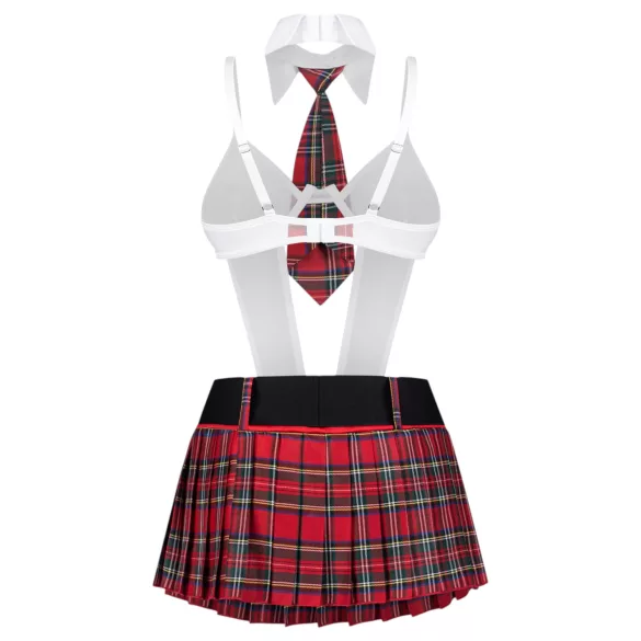 Obsessive College Girl - pětidílný kostým školačky (červený)
