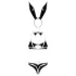 Obsessive Night Bunny - čtyřdílný králičí kostým pro ženy (černý)