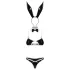 Obsessive Night Bunny - čtyřdílný králičí kostým pro ženy (černý)