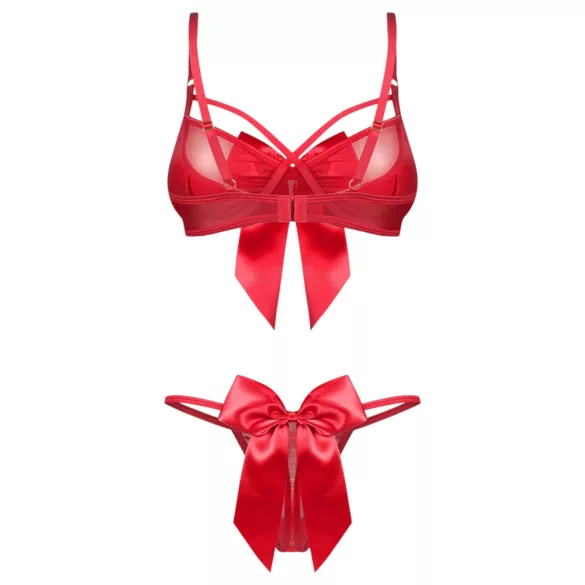 Obsessive Gifty - dvoudílná sexy souprava spodního prádla pro ženy (červená)