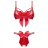 Obsessive Gifty - dvoudílná sexy souprava spodního prádla pro ženy (červená) - L/XL