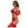 Obsessive Gifty - třídílná souprava s podvazkovým pásem (červená) - L/XL