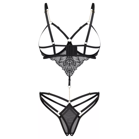 Obsessive Matildea - otevřené body (černé) - L/XL