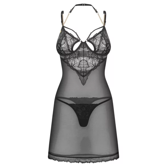 Obsessive Matildea - košilka a tanga set (černá) - L/XL