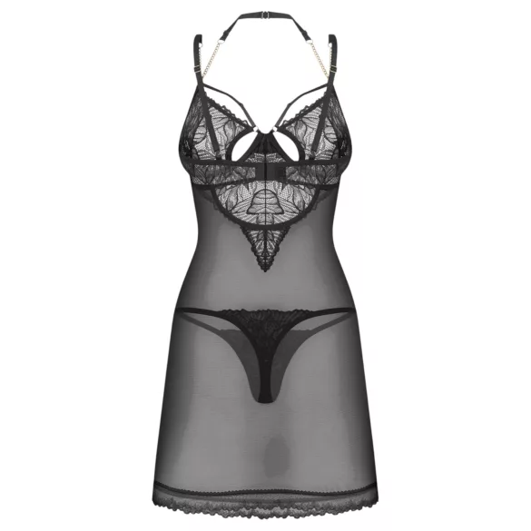 Obsessive Matildea - košilka a tanga set (černá) - L/XL