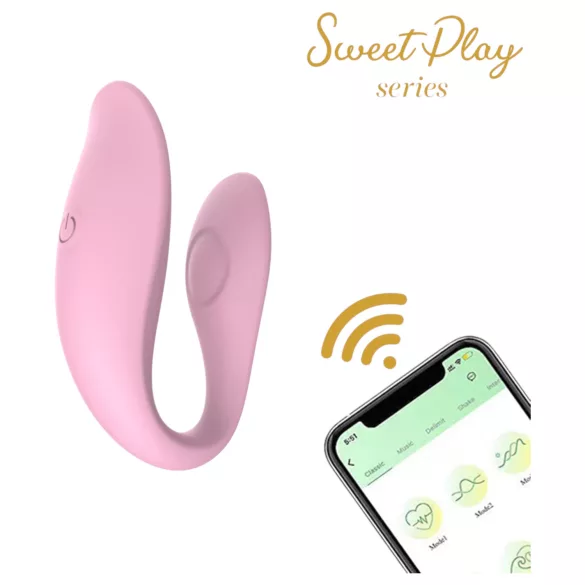 Sweet Play - párový vibrátor ovládaný aplikací (růžový)