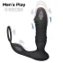 Men's Play - Anální vibrátor s pohyblivým pístem ovládaný aplikací (černý)