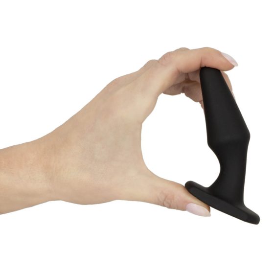 Feel the Magic Shiver - silikonové anální dildo (černé) - v sáčku