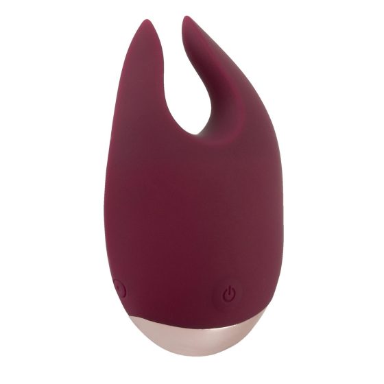 Feel the Magic Shiver - dobíjecí vibrátor na klitoris (vínová) - v pouzdře