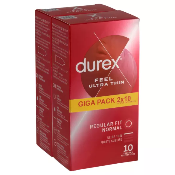 Durex Feel Ultra Thin - ultra tenké kondomy - extra citlivé - 2x10 ks