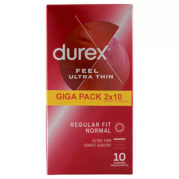 Durex Feel Ultra Thin - ultra tenké kondomy - extra citlivé - 2x10 ks