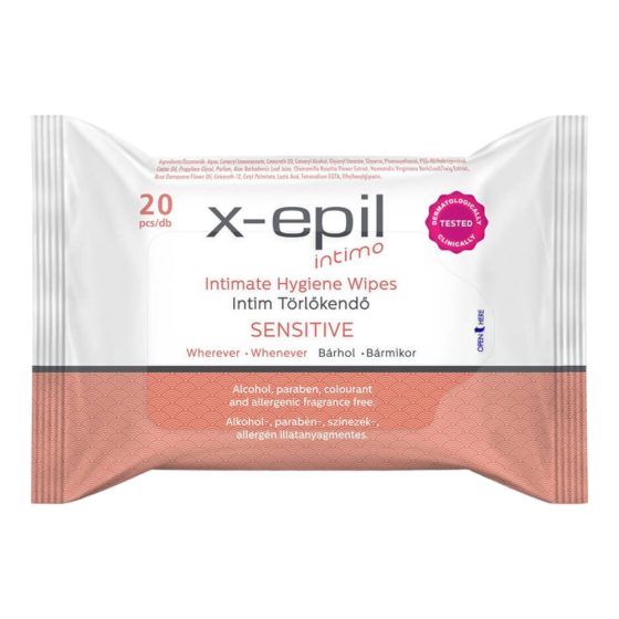 X-Epil Intimo Sensitive - intimní utěrka (20ks)