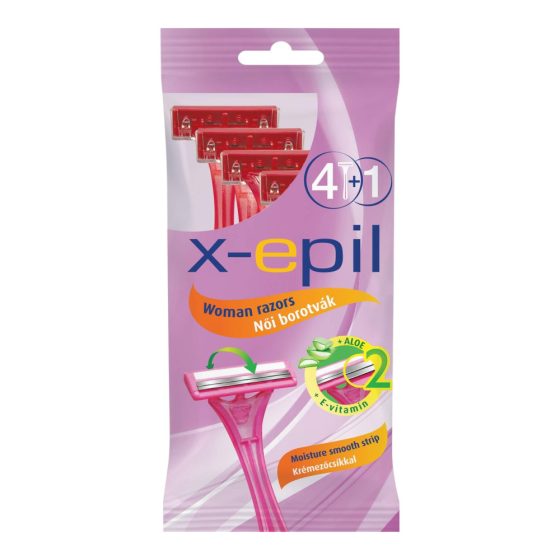 X-Epil - jednorázový dámský holicí strojek se 2 břity (5ks)