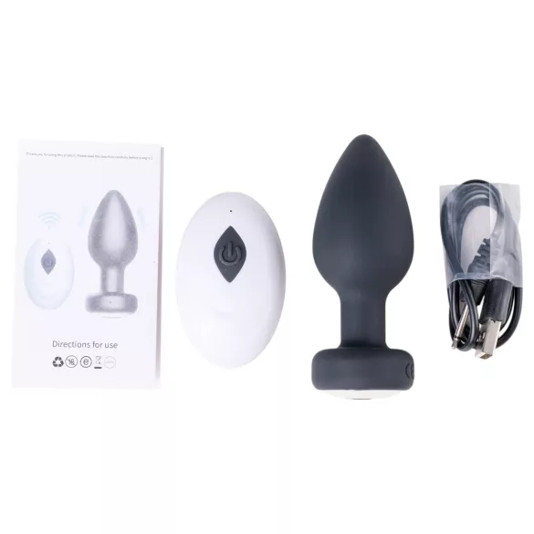 Desirel Easy Obsidian - anální vibrátor s rádiovým ovládáním, dobíjecí - černý