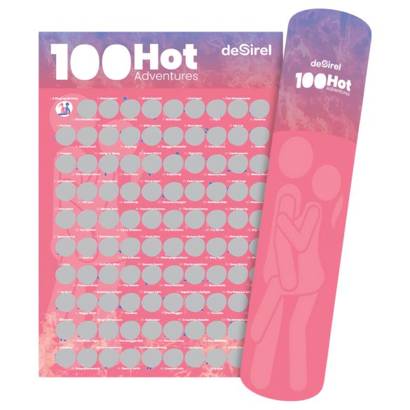Desirel - kapesníkový plakát se 100 sexuálními polohami - společenská hra