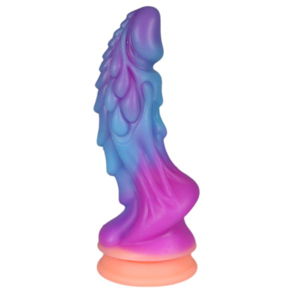 OgazR - svítící dračí dildo - 22 cm - fialovo-růžové