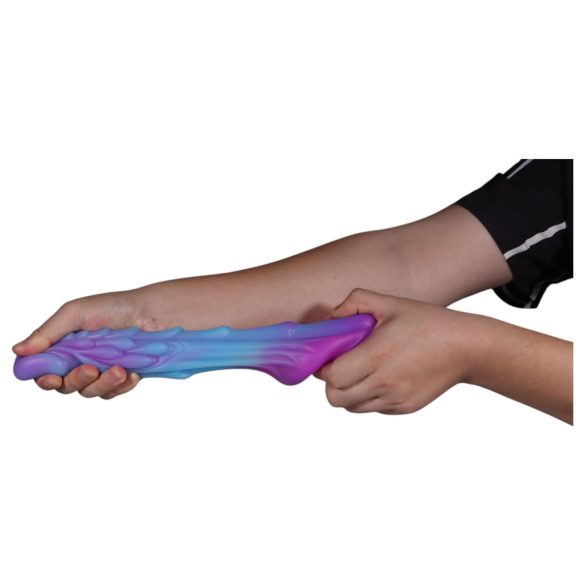 OgazR - svítící dračí dildo - 22 cm - fialovo-růžové
