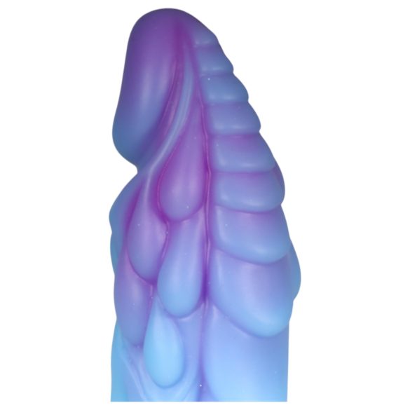 OgazR - svítící dračí dildo - 22 cm - fialovo-růžové