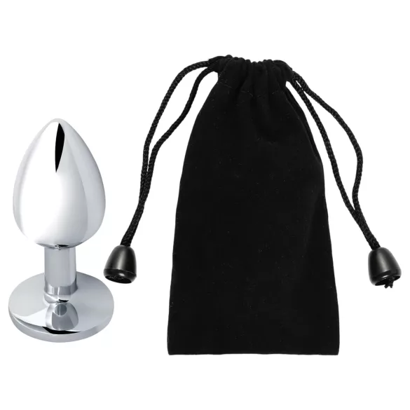 Sunfo - anální kolík kovový - světle modrý kámen - stříbrný