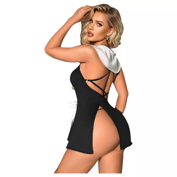 Jeptiška - erotický kostým - černý - L