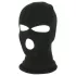 Balaclava - pletená maska s 3 otvory - černá