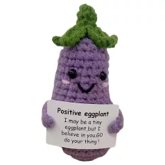 Pozitivní lilek - pletené dildo - fialový