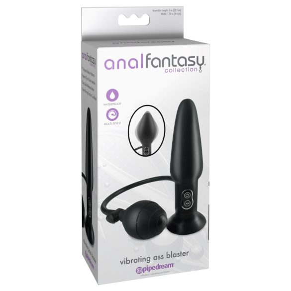 Anal Fantasy - vibrační anální kolík s pumpou (černý)