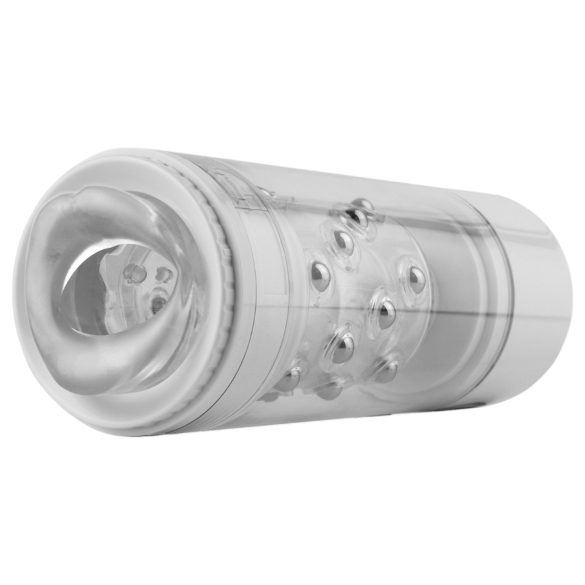 PDX - vibrační rotační masturbátor ústa - bílý