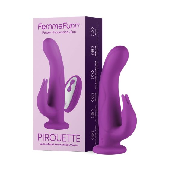 FemmeFunn Pirouette - dobíjecí, rádiový, prémiový vibrátor (fialový)
