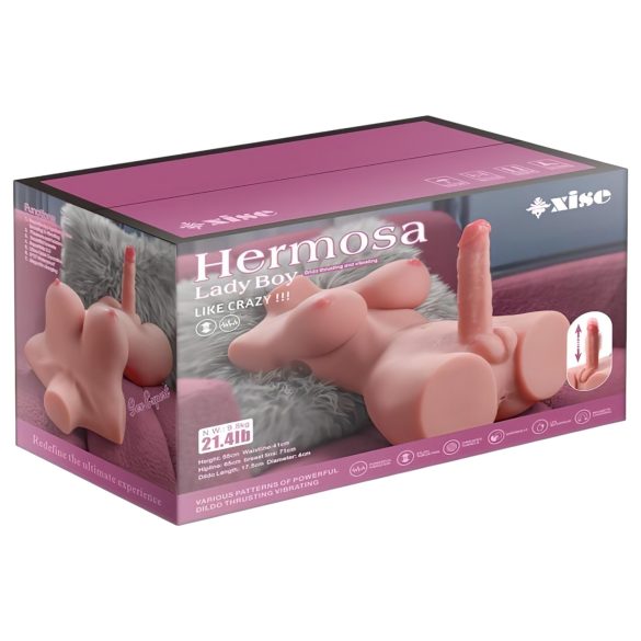 XISE Hermosa Lady Boy - vibrační torzo s přírazovou funkcí