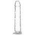 Addiction Crystal - realistický dildo s přísavkou - průhledný - 18 cm