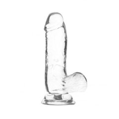  Addiction Crystal - Varlatové dildo s nožičkami (průsvitné) - 15 cm