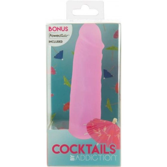 Addiction Coctails - silikonové dildo s přísavkou (růžové)