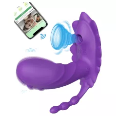   AlvUp - nositelný, aplikací řízený nasazovací vibrátor (fialový)