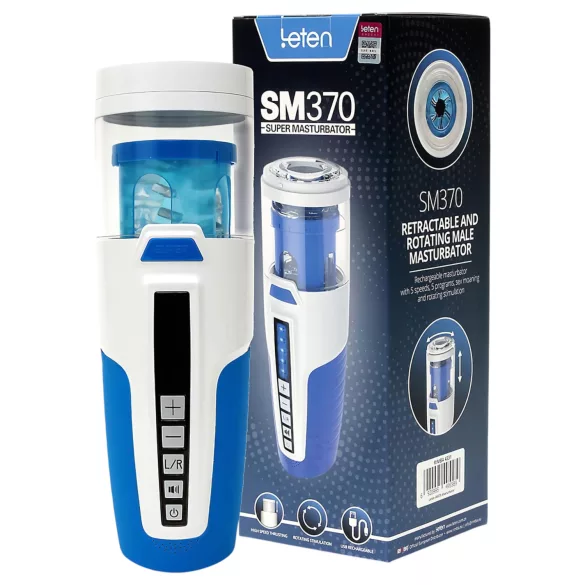 Leten SM370 - sténající, rotační masturbátor (bílý)