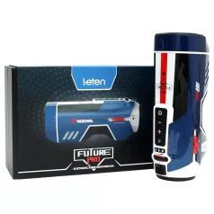   Leten SM Future Pro - automatický masturbátor s tlačením a ohřevem - modrý