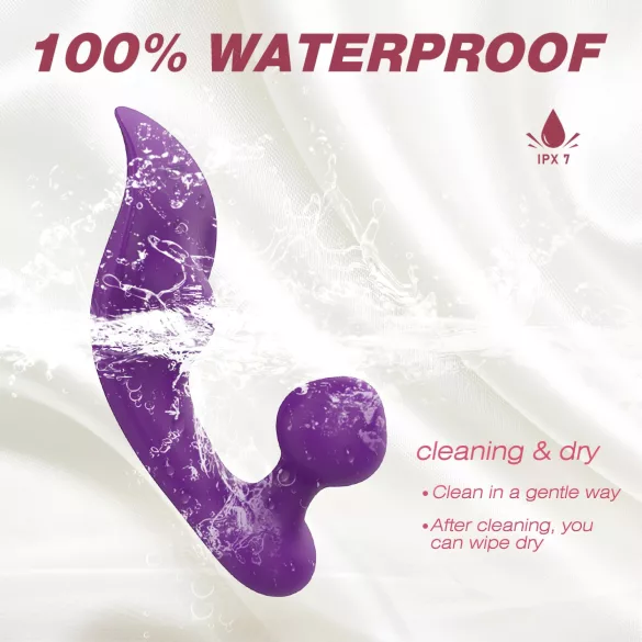 Sex HD Chomper - vibrátor na klitoris a anální stimulaci - voděodolný lila