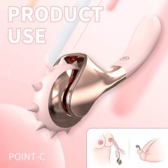   Sex HD - Dobíjecí vodotěsný vibrátor a kyvadlo (růžový)