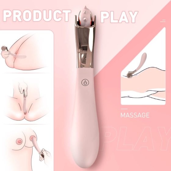 Sex HD - Dobíjecí vodotěsný vibrátor a kyvadlo (růžový)